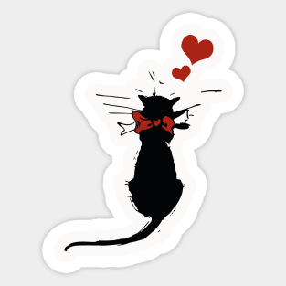 Lindo gato negro Sticker